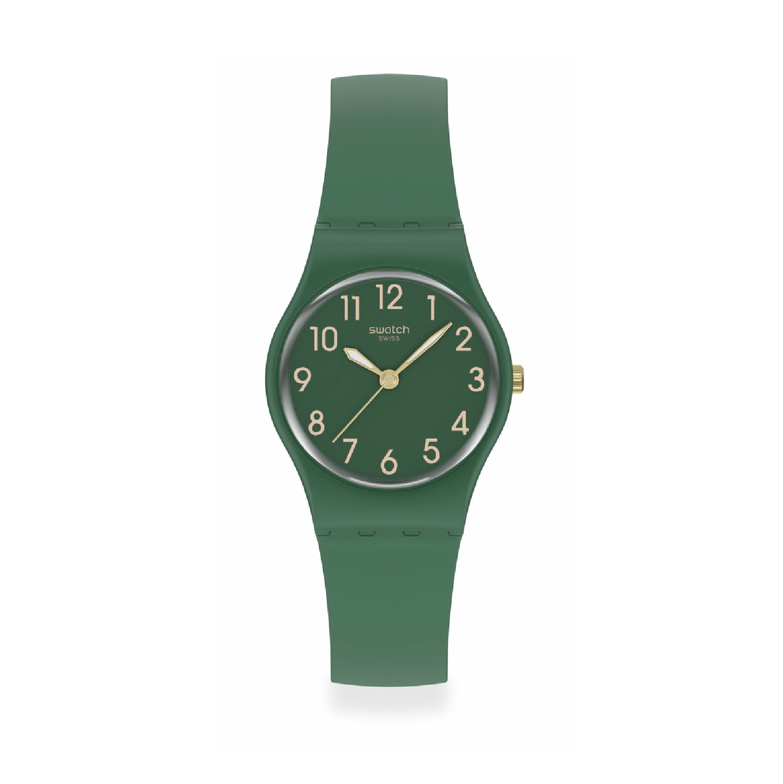 Orologio solo tempo Swatch in silicone color verde da donna MISURA UNICA