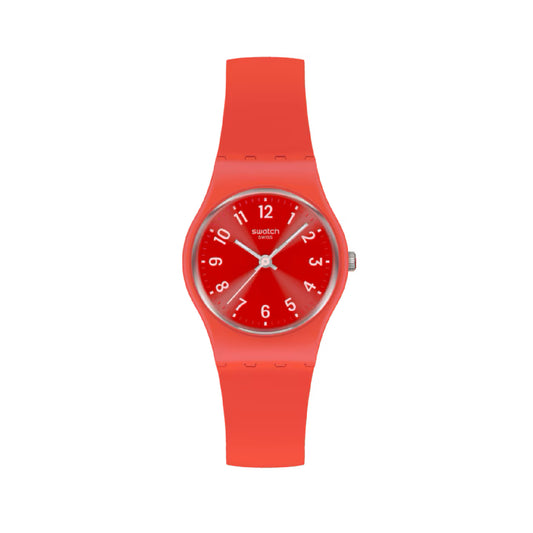 Orologio solo tempo Swatch in silicone color corallo da donna MISURA UNICA