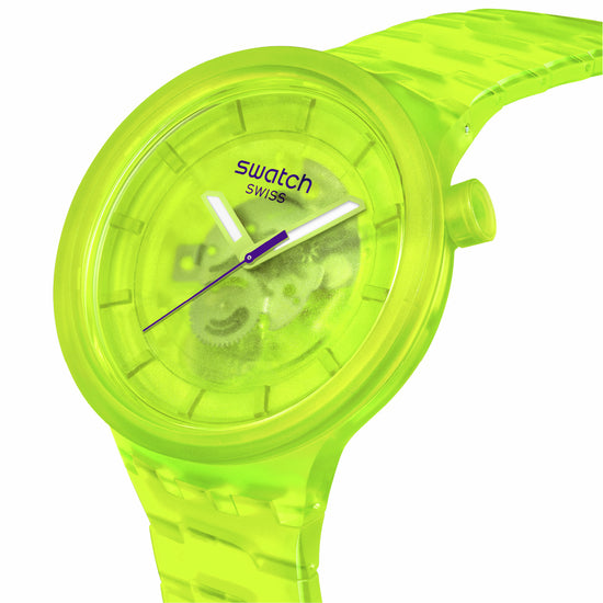 Orologio al quarzo Swatch colore giallo trasparente unisex SW.SB05J103