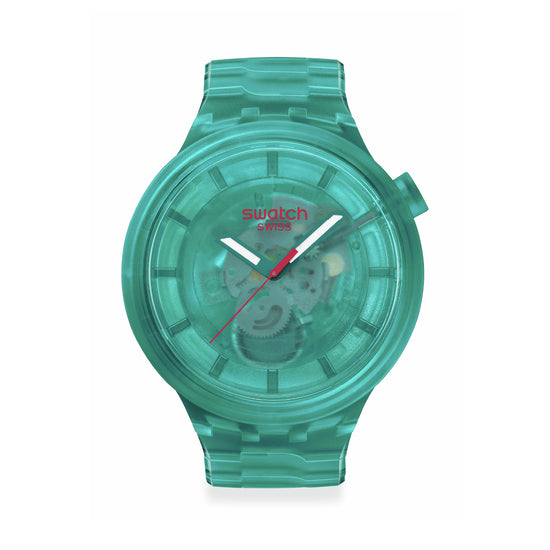 Orologio al quarzo Swatch colore turchese trasparente unisex SW.SB05L101