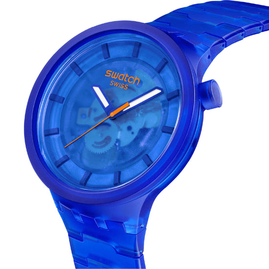 Orologio al quarzo Swatch colore blu trasparente unisex SW.SB05N116