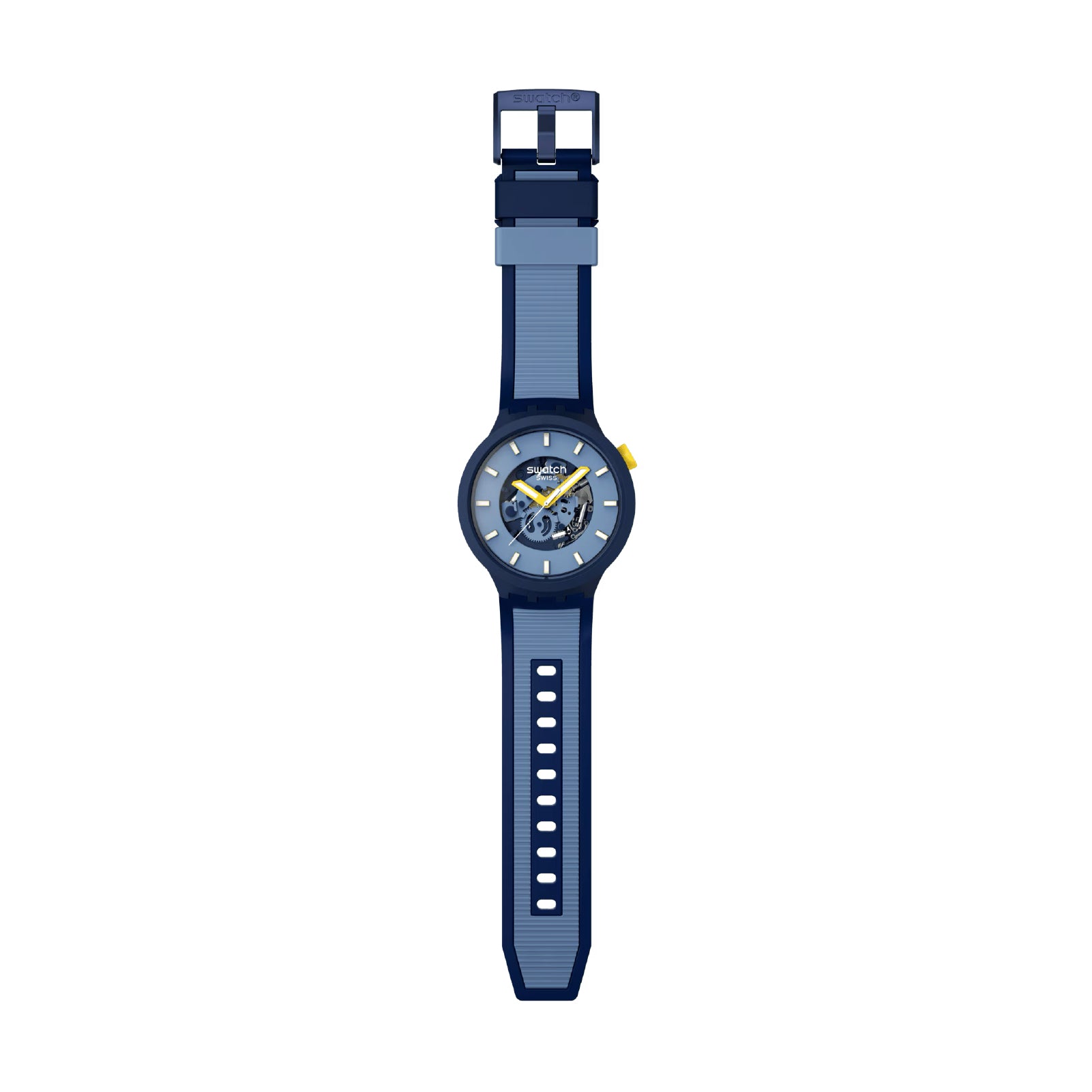 Orologio al quarzo Swatch in silicone color blu da uomo SW.SB05N117