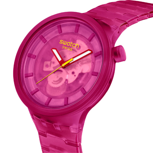 Orologio al quarzo Swatch colore rosa trasparente unisex MISURA UNICA