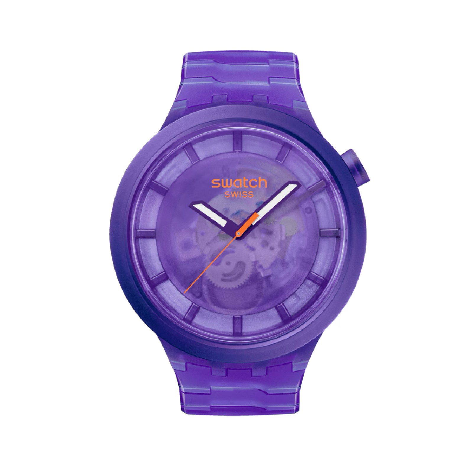 Orologio al quarzo Swatch colore viola trasparente unisex MISURA UNICA