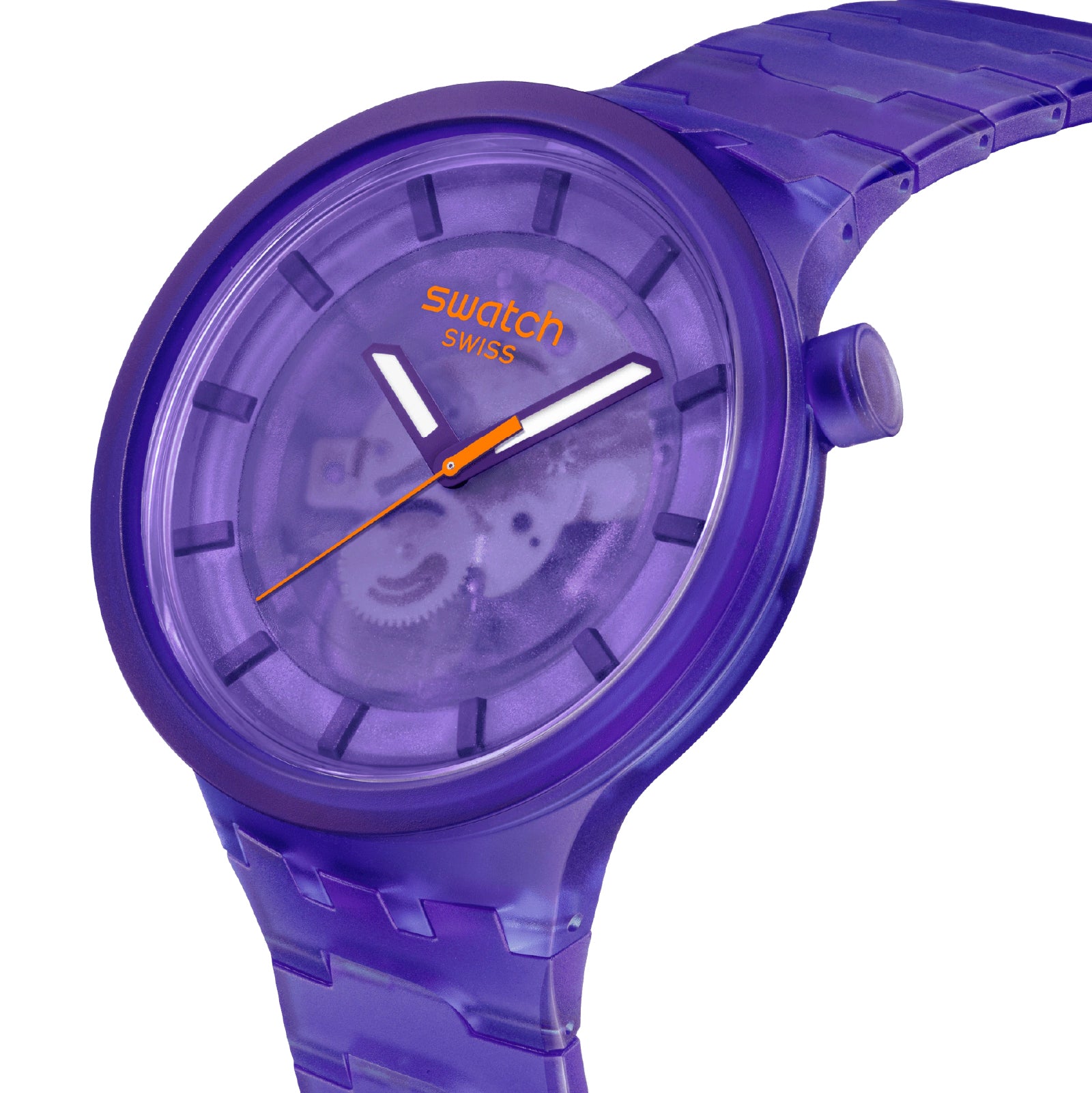 Orologio al quarzo Swatch colore viola trasparente unisex MISURA UNICA