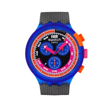 Orologio crono Swatch Neon party max in materiale biosourced MISURA UNICA