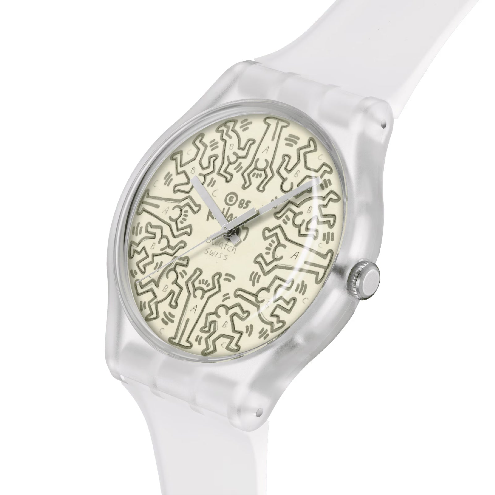 Orologio solo tempo Swatch in materiale biologico bianco MISURA UNICA