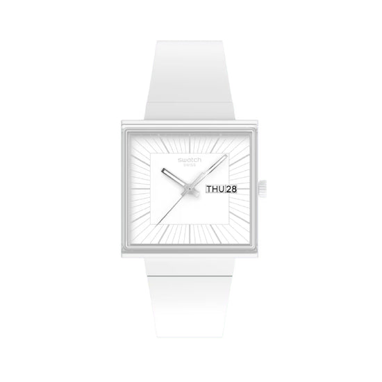 Orologio Swatch materiale biologico colore bianco unisex SW.SO34W700