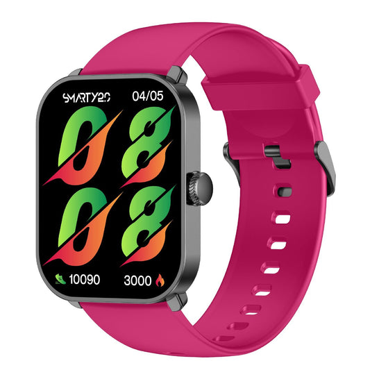 Orologio smartwatch donna Smarty 2.0 in plastica nera e silicone fucsia 45x36,6mm