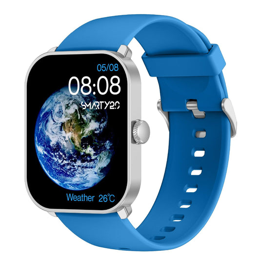 Orologio smartwatch unisex Smarty 2.0 in plastica e silicone azzurro 45x36,6mm