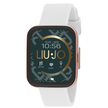 Orologio donna Liu Jo Smartwatch Voice Slim rosé cinturino silicone bianco 36X44 mm