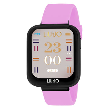 Orologio Liu Jo Smartwatch Voice donna cassa alluminio nero cinturino silicone rosa