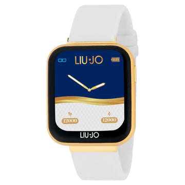 Orologio Liu Jo Smartwatch Voice donna cassa alluminio oro cinturino silicone bianco