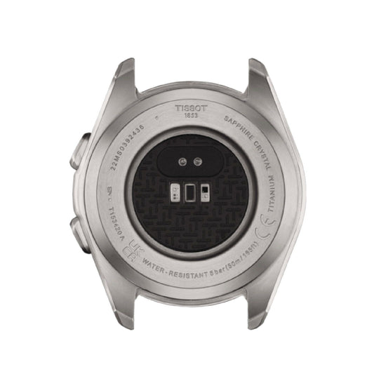 Orologio Connect Solar uomo Tissot T-Touch in titanio con cinturino silicone arancione 43,75 mm