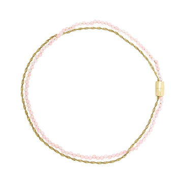 Collana donna Breil Magnetica System acciaio dorato e agata rosa