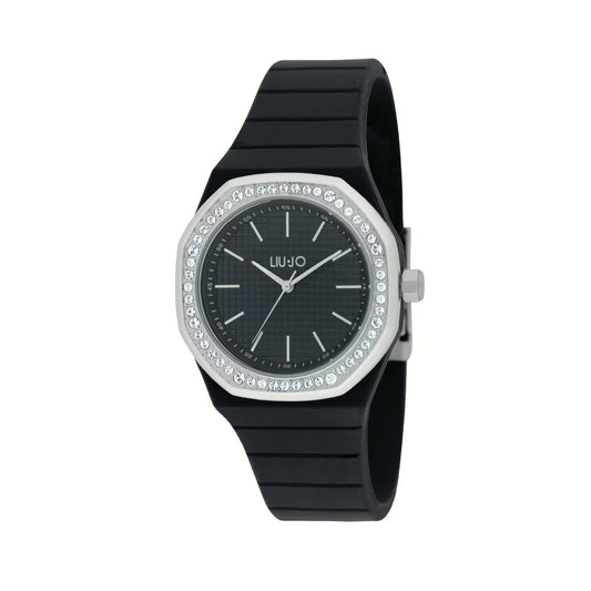 Orologio solo tempo Liu Jo Yacht Lady donna silicone nero con zirconi