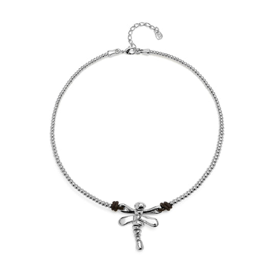 Collana girocollo Uno de 50 placcata argento da donna 38 cm