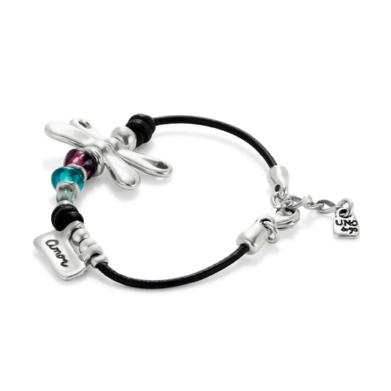 Bracciale con cordino Uno de 50 placcato argento da donna U.PUL2478MCLMTM