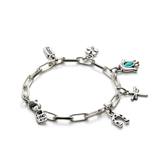 Bracciale con pendenti Uno de 50 placcato argento da donna U.PUL2565TQSMTL