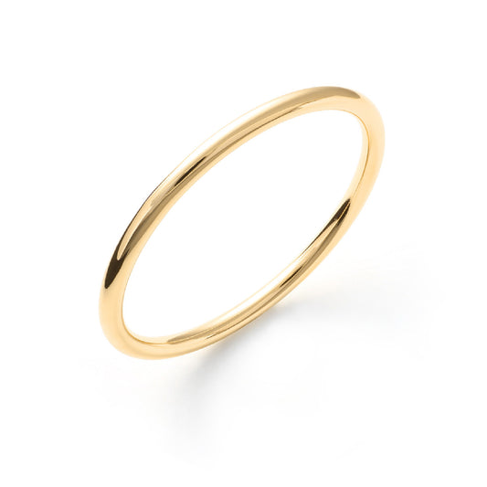 Bracciale rigido da donna Unoaerre in bronzo dorato liscio 20 cm