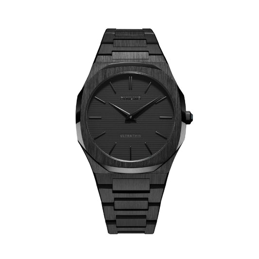 Orologio solo tempo D1 Milano Shadow uomo in acciaio pvd nero cassa 40 mm