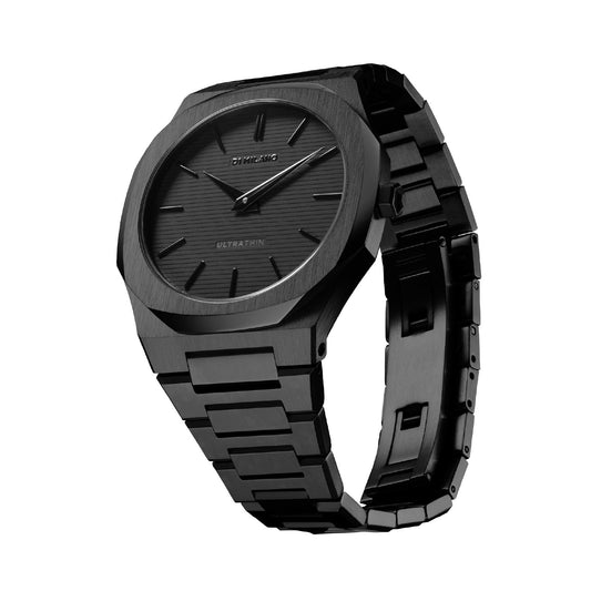 Orologio solo tempo D1 Milano Shadow uomo in acciaio pvd nero cassa 40 mm