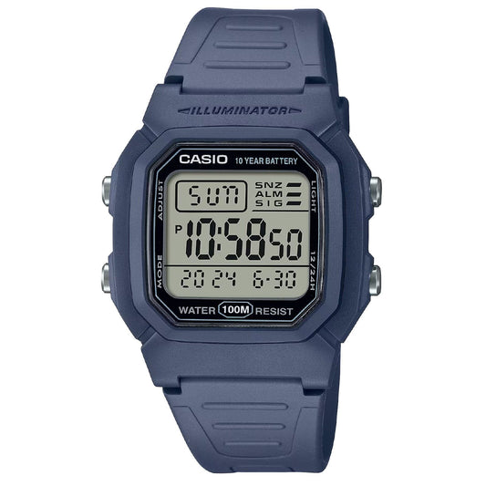 Orologio digitale unisex Casio Timeless in resina blu 36mm