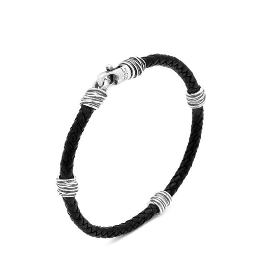 Bracciale Giovanni Raspini Cuoio Fili da uomo