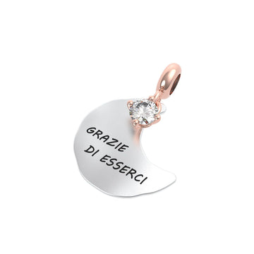 Charm Rerum Gioielli Amore-Cristallo di Rocca da donna