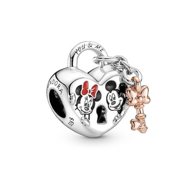 Disney, Charm Lucchetto d'Amore Mickey Mouse & Minnie 780109C01-1