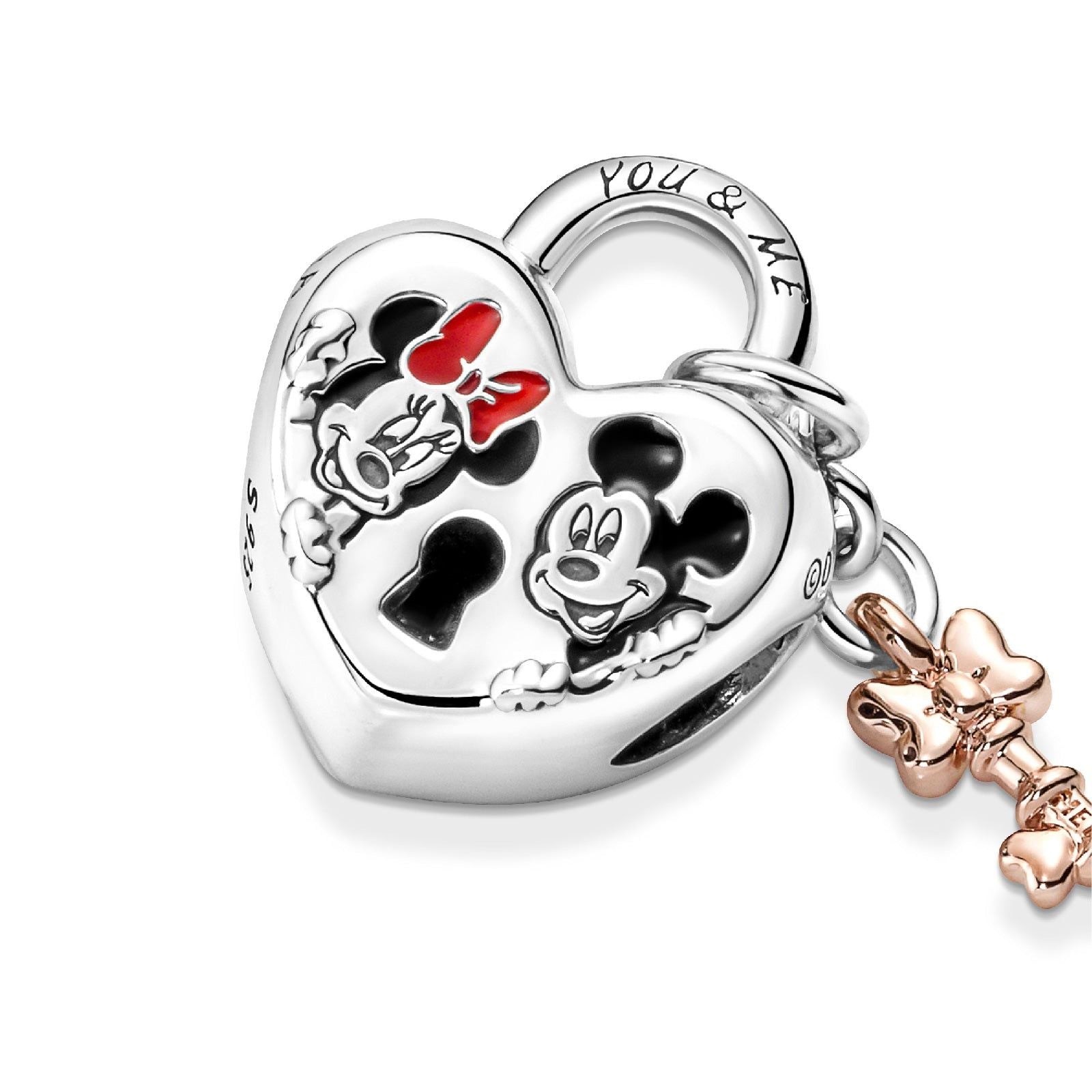 Disney, Charm Lucchetto d'Amore Mickey Mouse & Minnie 780109C01-4