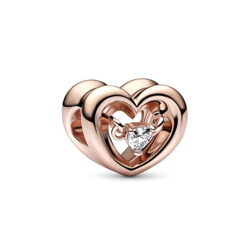 Charm Cuore Splendente con Pietra 782493C01-1