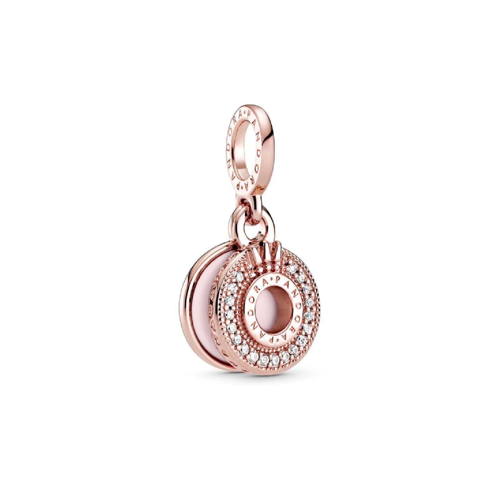 Charm pendente scintillante con pavé e O coronata 789055C01-1