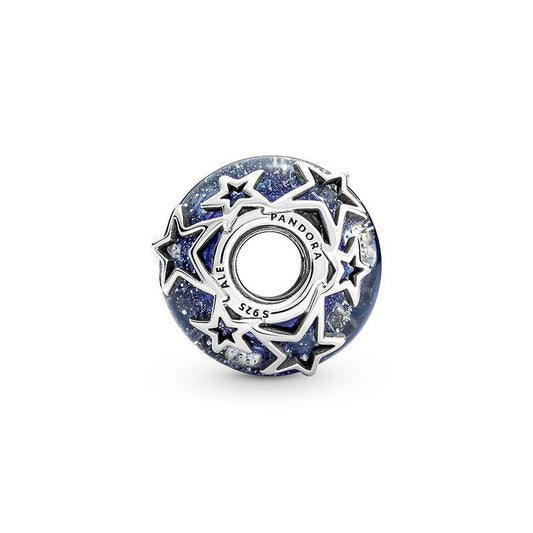 Charm Vetro di Murano Blu con Stelle 790015C00-3