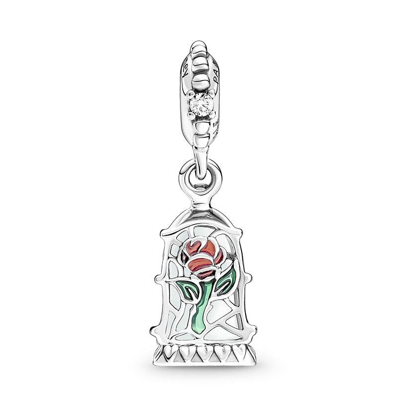 Disney, La Bella e la Bestia, Charm Pendente Rosa Incantata 790024C01-4