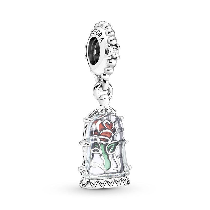 Disney, La Bella e la Bestia, Charm Pendente Rosa Incantata 790024C01-5