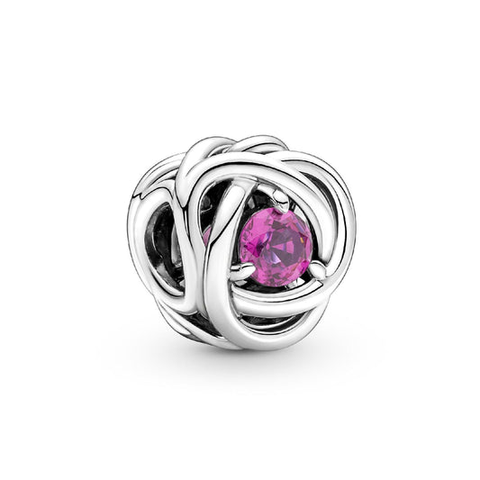 Charm Cerchio Eterno Rosa Ottobre 790065C05-1