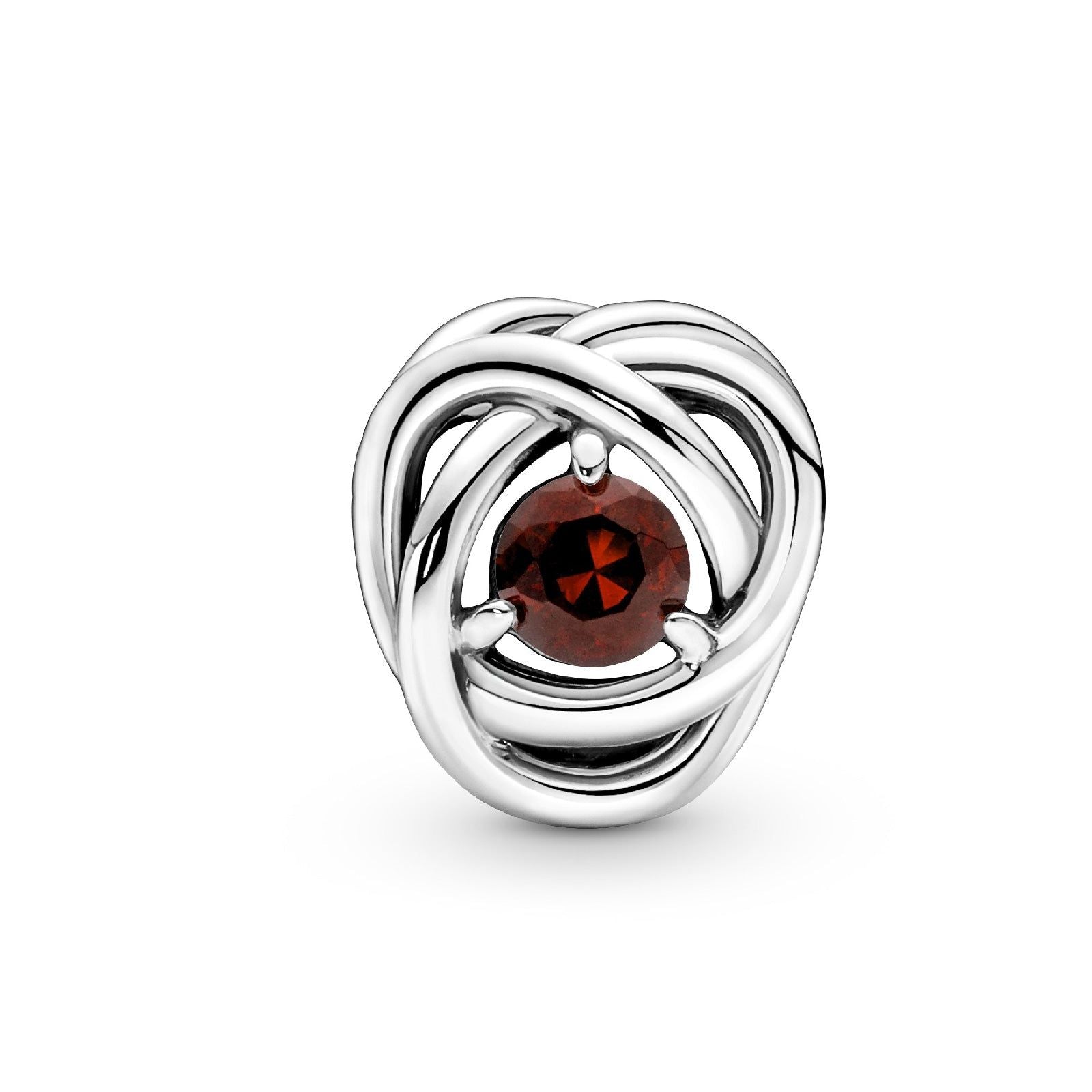 Charm Cerchio Eterno Rosso Scuro Gennaio 790065C06-2