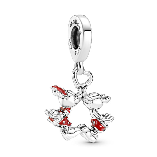 Disney, charm Pendente Mickey Mouse & Minnie, Il Bacio 790075C01-1