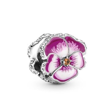 Charm Viola del pensiero Rosa 790777C01-1