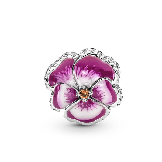 Charm Viola del pensiero Rosa 790777C01-2