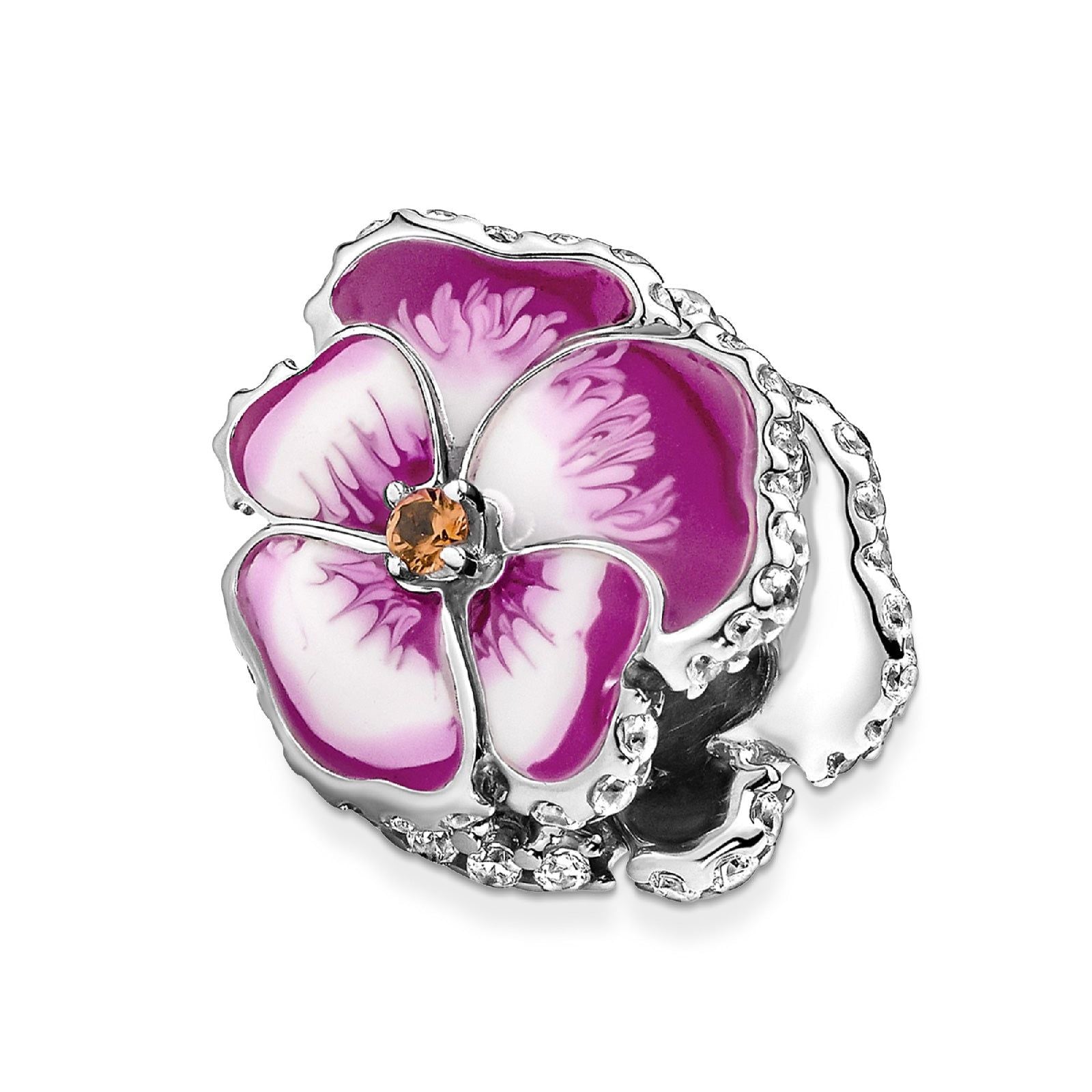 Charm Viola del pensiero Rosa 790777C01-4