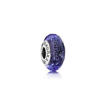 Charm in vetro di Murano blu sfaccettato 791646-1