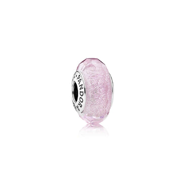 Charm in vetro di Murano rosa sfaccettato 791650-1