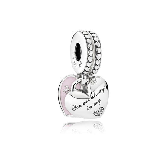 Charm pendente cuori mamma e figlia 792072EN40-1