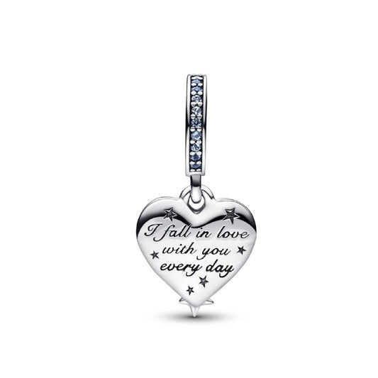 Charm Pendente Cuore e Stelle Blu 792356C01-2