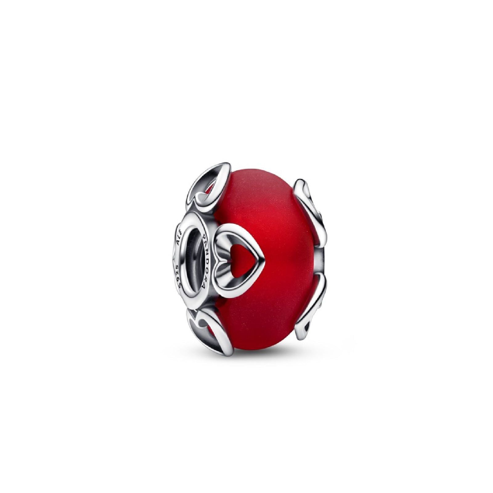 Charm Vetro di Murano Rosso e Cuori 792497C01-1