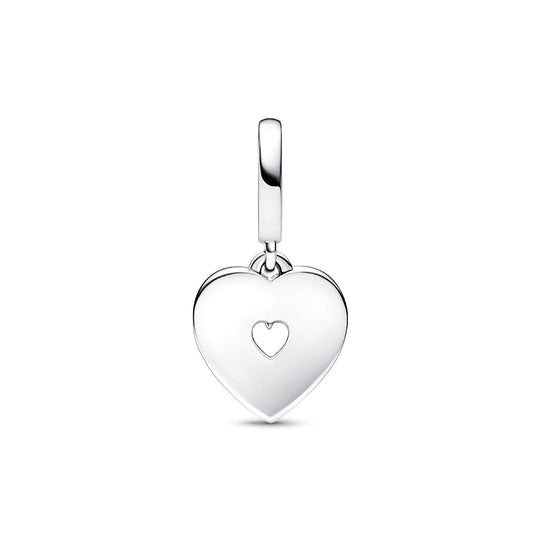 Charm Pendente Doppio Cuore con Perle Coltivate d'Acqua Dolce 792649C01-2