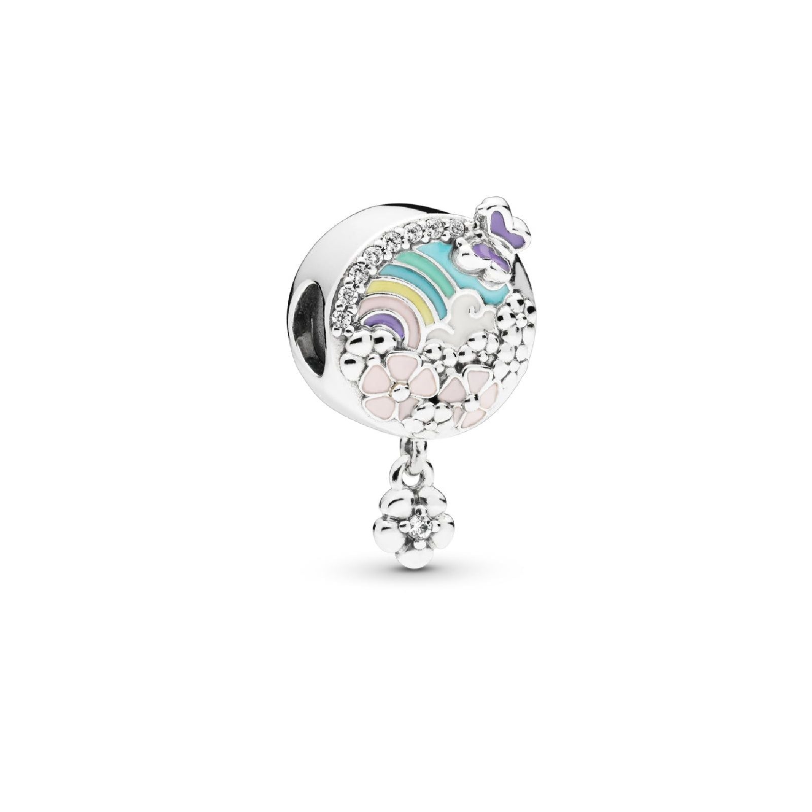 Charm pendente Arcobaleno e fiore 797999ENMX-1