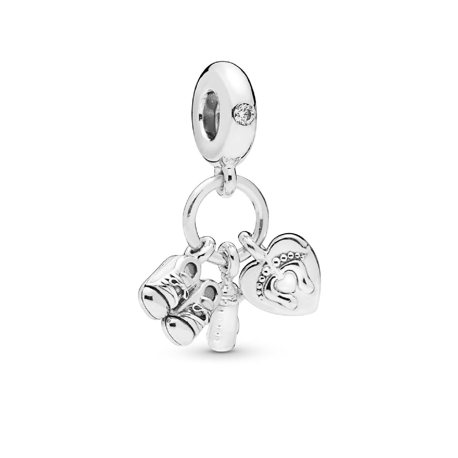 Charm pendente Scarpine e biberon bebè 798106CZ-1